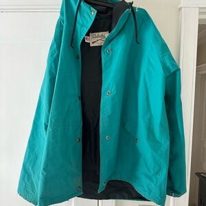 Cabela’s green water repellent jacket button and zip up hoodie XL